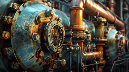 Fototapeta premium High-definition details of cutting-edge industrial equipment