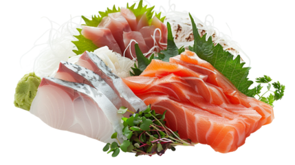 sashimi isolated on white background