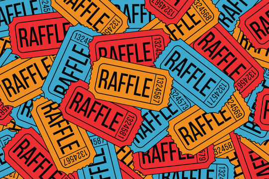 Colorful raffles ticket vector illustration