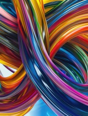Fototapeta premium Colored Wires Close Up
