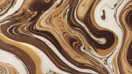 Abstract marbleized Brown creative colors Beautiful paint with the addition of gold effect background