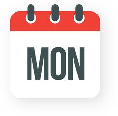 Monday Calendar. Date days to-do list. Reminder, schedule line simple sign. Organizer concept