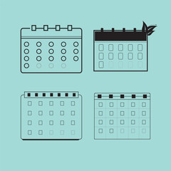 premium calendar icon vector template design