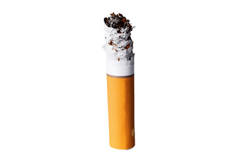 Cigarette isolated on transparent and white background.