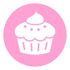 Cup cake vector icon