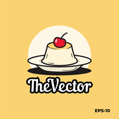 Dessert line logo, vector, mascot, character, cartoon, illustration