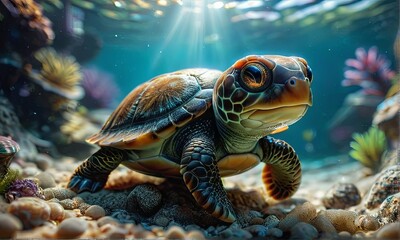 Fototapeta premium Mystical Sea Turtle