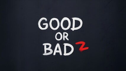 Obraz premium good or bad
