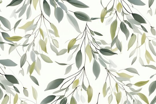 Art printing leaves pattern wallpaper plant.