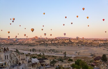 Hot Air Balloons Over Fairy Chimneys in Cappadocia