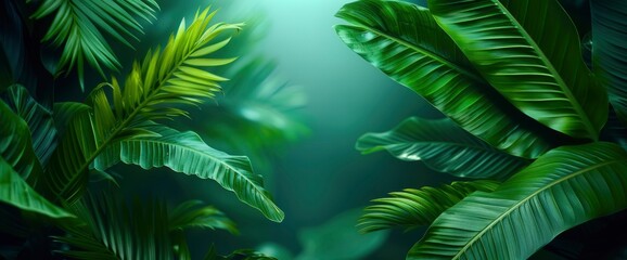 Green Banana Leaf, Lush And Vibrant, Perfect For Tropical And Fresh Themes