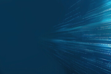 Abstract digital background with binary code and data streams