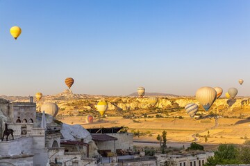 Hot Air Balloons Over Fairy Chimneys in Cappadocia