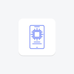 Mobile automation duotone line icon , vector, pixel perfect, illustrator file