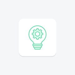 Idea Setting duotone line icon , vector, pixel perfect, illustrator file
