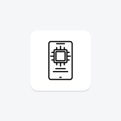 Mobile automation line icon , vector, pixel perfect, illustrator file