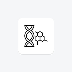 Dna line icon , vector, pixel perfect, illustrator file
