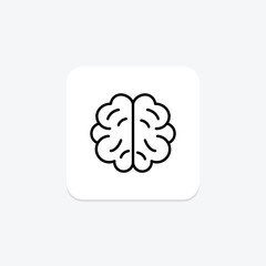 Brain line icon , vector, pixel perfect, illustrator file