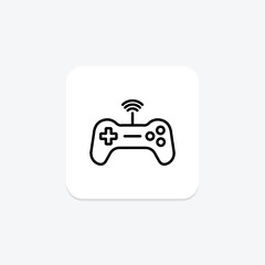 Gamepad line icon , vector, pixel perfect, illustrator file