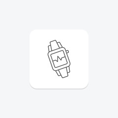 Smart Watch thinline icon , vector, pixel perfect, illustrator file