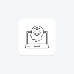 Intelligence Assistant thinline icon , vector, pixel perfect, illustrator file