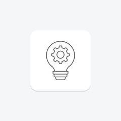 Idea Setting thinline icon , vector, pixel perfect, illustrator file