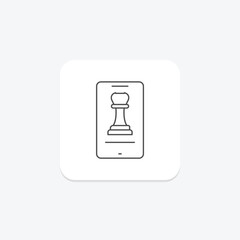 Online Strategy thinline icon , vector, pixel perfect, illustrator file