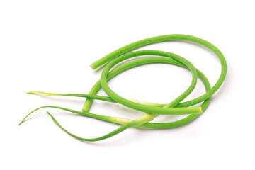 Fresh young garlic scapes