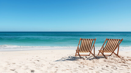 Christmas morning at the beach in Western Australia, with beach chairs and a sand christmas