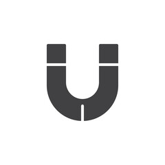 Horseshoe magnet vector icon