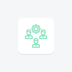Employee Management duotone line icon , vector, pixel perfect, illustrator file
