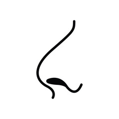 Nose line icon isolated on white background.