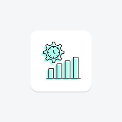 Efficiency color shadow thinline icon , vector, pixel perfect, illustrator file