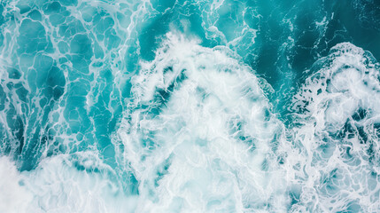 Naklejka premium Overhead view of ocean waves 