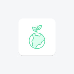 Sustainability duotone line icon , vector, pixel perfect, illustrator file