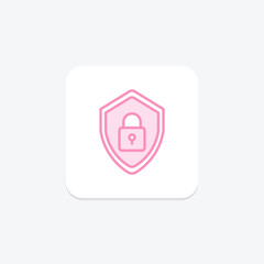 Secure duotone line icon , vector, pixel perfect, illustrator file
