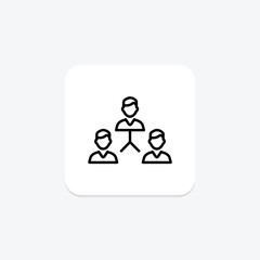 Collaboration line icon , vector, pixel perfect, illustrator file