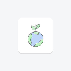 Sustainability lineal color icon , vector, pixel perfect, illustrator file