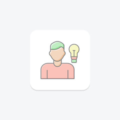 Perseverance lineal color icon , vector, pixel perfect, illustrator file