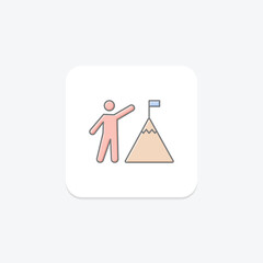 Ambition lineal color icon , vector, pixel perfect, illustrator file