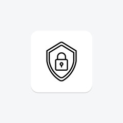 Secure line icon , vector, pixel perfect, illustrator file