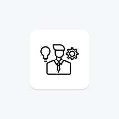 Fototapeta premium Competence line icon , vector, pixel perfect, illustrator file