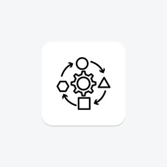 Adaptability line icon , vector, pixel perfect, illustrator file