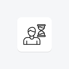 Patience line icon , vector, pixel perfect, illustrator file