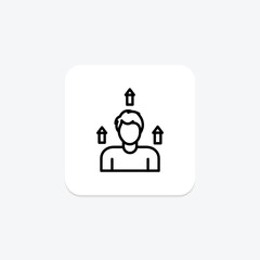 Self-Improvement line icon , vector, pixel perfect, illustrator file