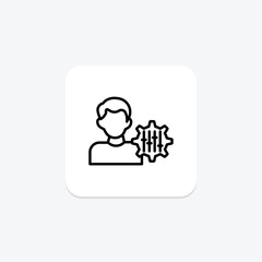 Self-Discipline line icon , vector, pixel perfect, illustrator file