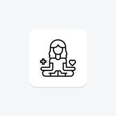 Well-being line icon , vector, pixel perfect, illustrator file