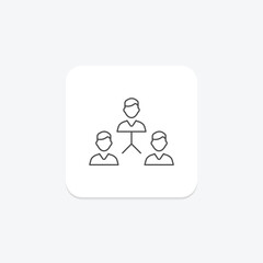 Collaboration thinline icon , vector, pixel perfect, illustrator file