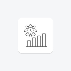 Efficiency thinline icon , vector, pixel perfect, illustrator file