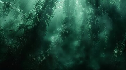 Obraz premium A cluster of trees, surrounded by a lush forest teeming with greenery, bathes in sunlight filtered through their leafy canopies